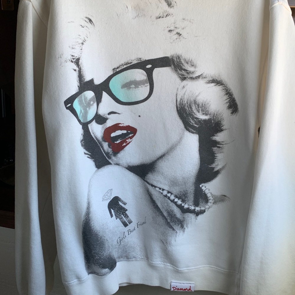 Rare 2000s Diamond Supply Marilyn Monroe Sweatshirt Size S